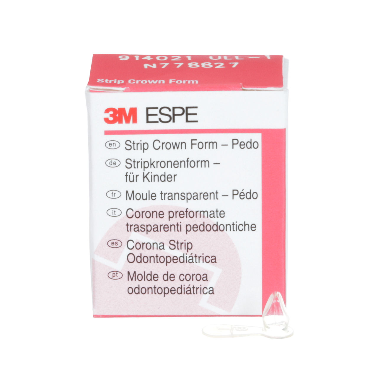 3M™ Strip Crown Form - Pedo, 914021, Upper Left Lateral, Size 1, 5Crowns