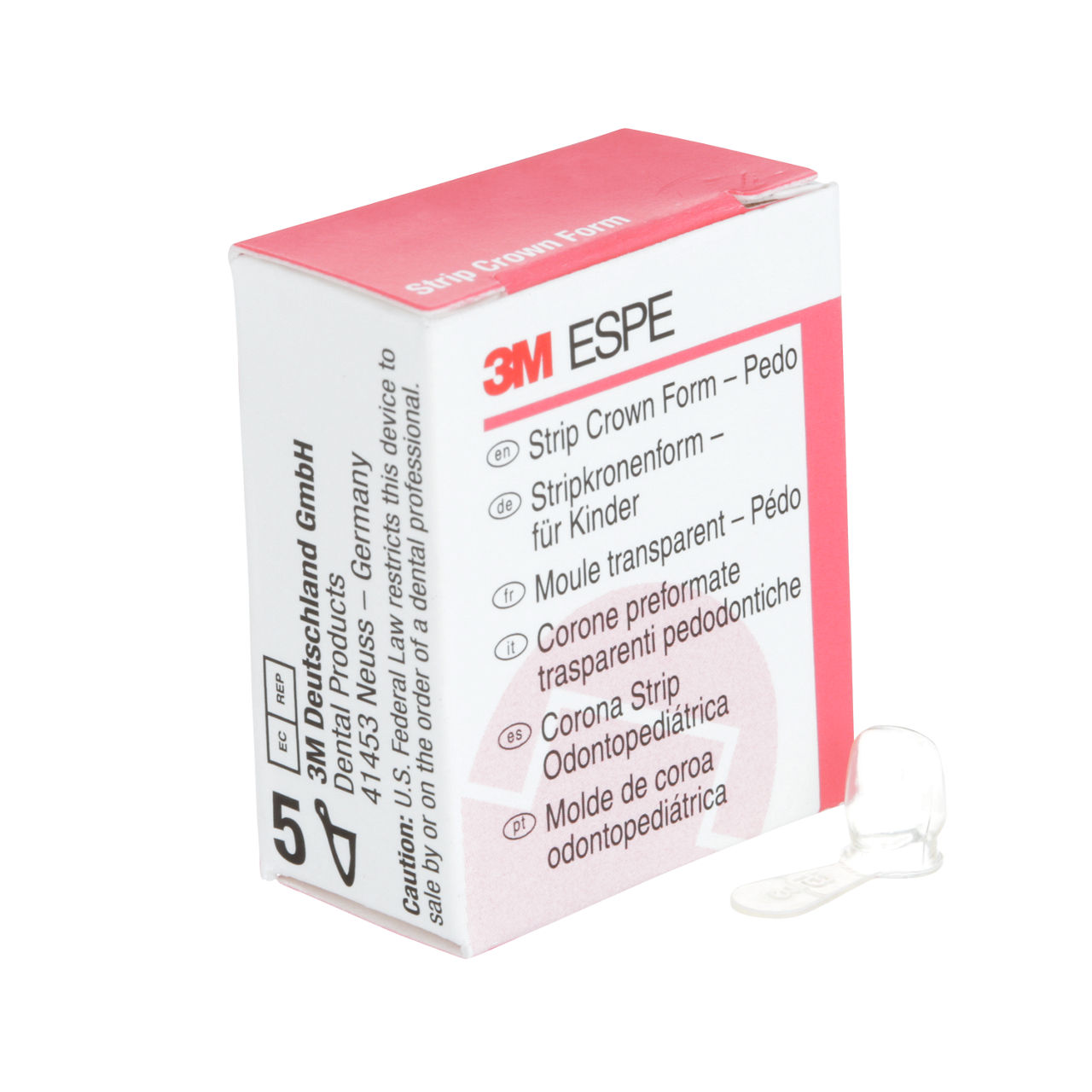 3M ESPE Pedodontic Anterior Strip Crown Form, 914033, upper right lateral, size 3