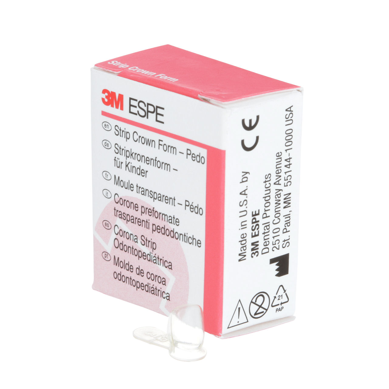 3M ESPE Pedodontic Anterior Strip Crown Form, 914033, upper right lateral, size 3