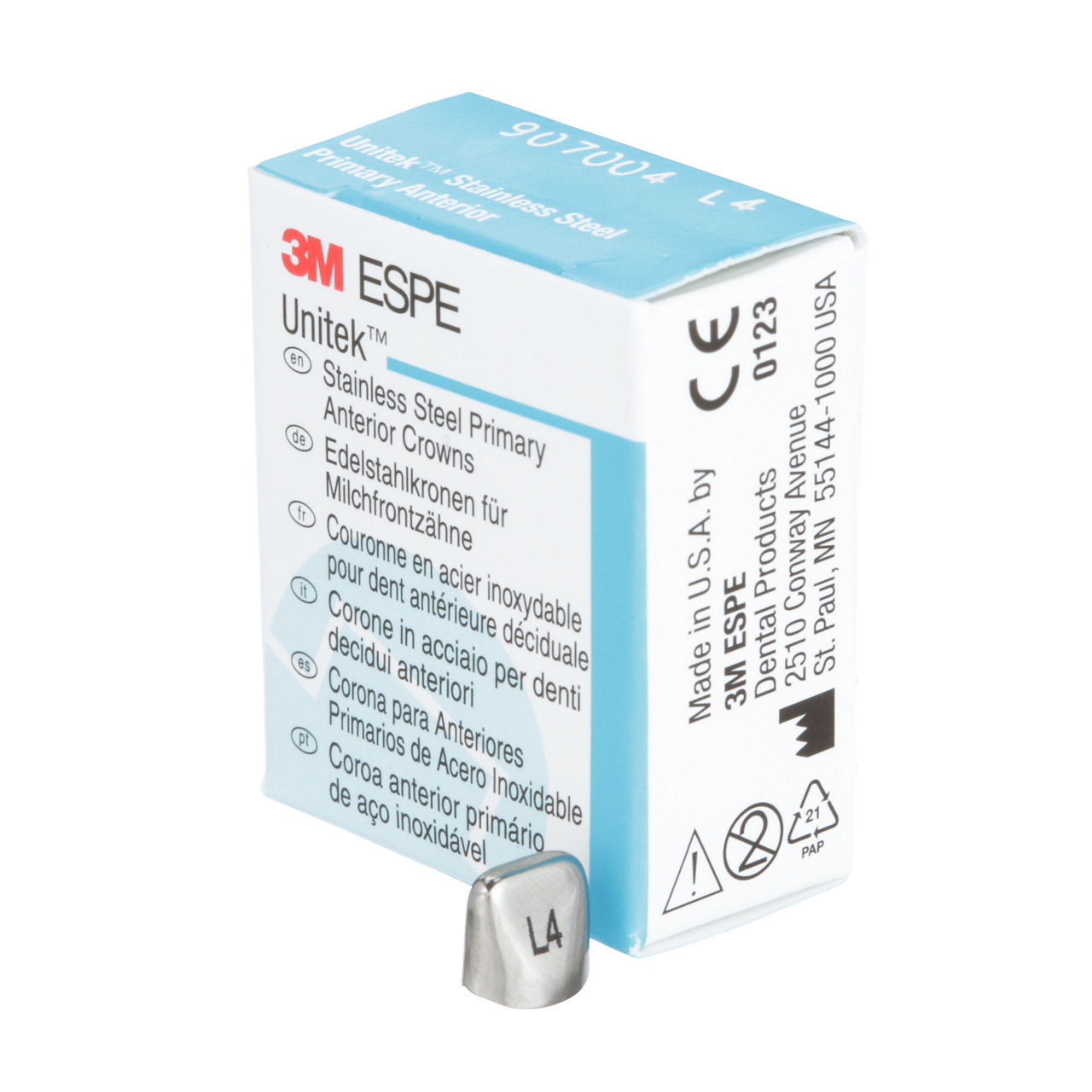 907004 UNITEK PRIM SS UL CENT SZ4 5/PAC