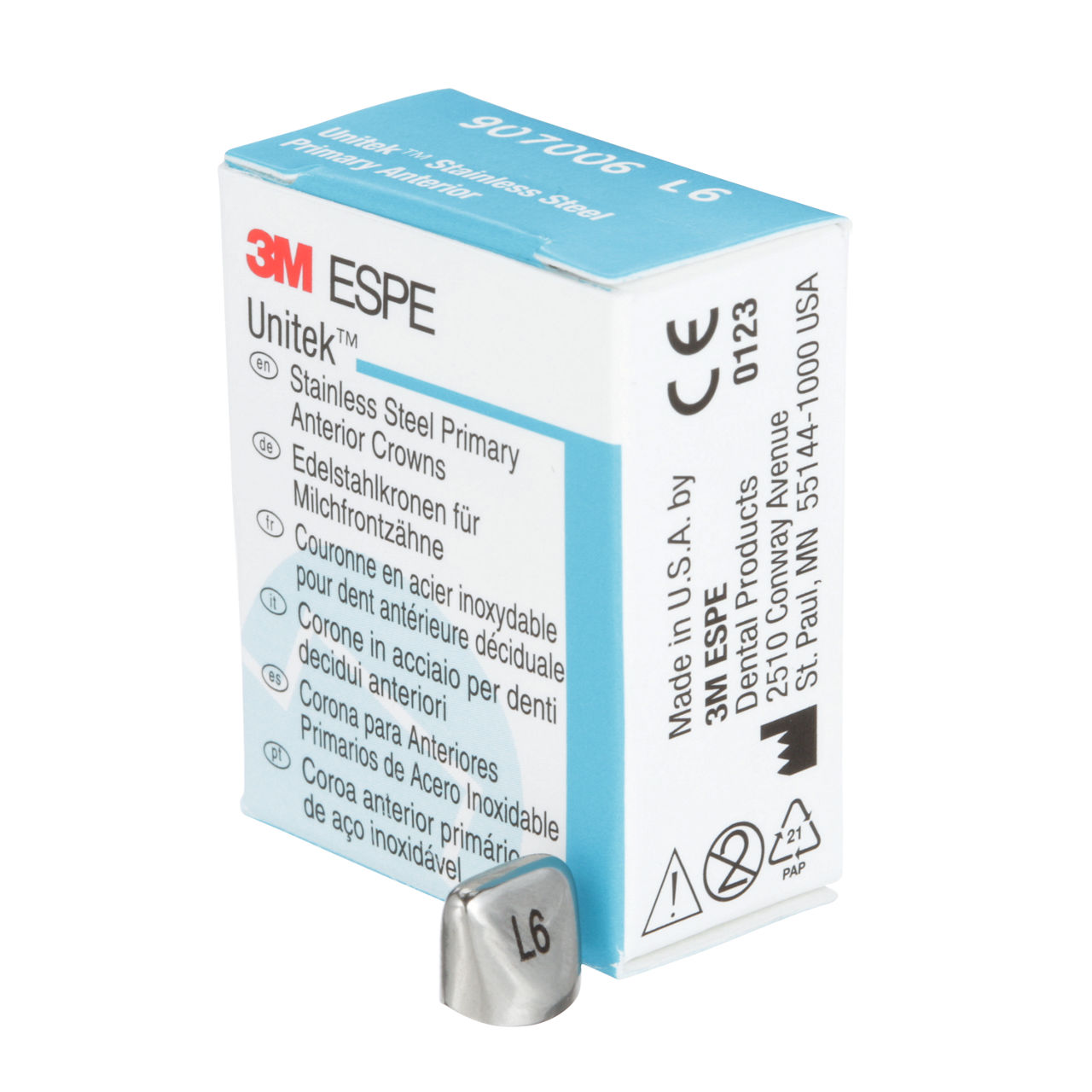 907006 UNITEK PRIM SS UL CENT SZ6 5/PAC
