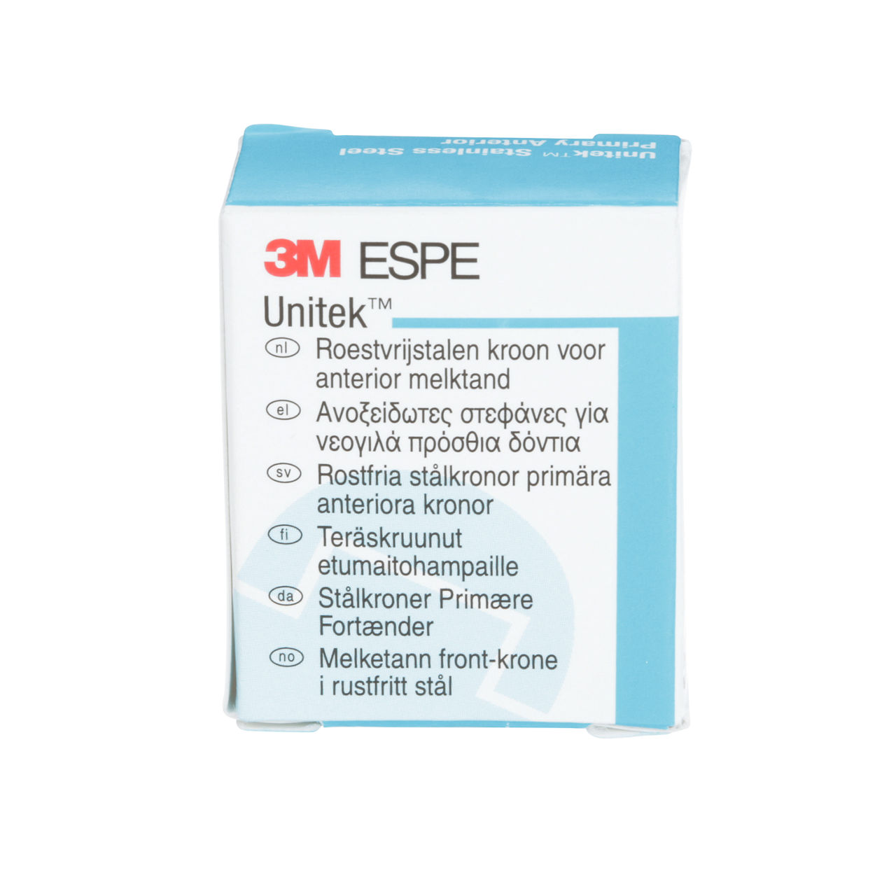 3M ESPE Unitek Stainless Steel Primary Anterior Crown, 907011, upper right central, size 1