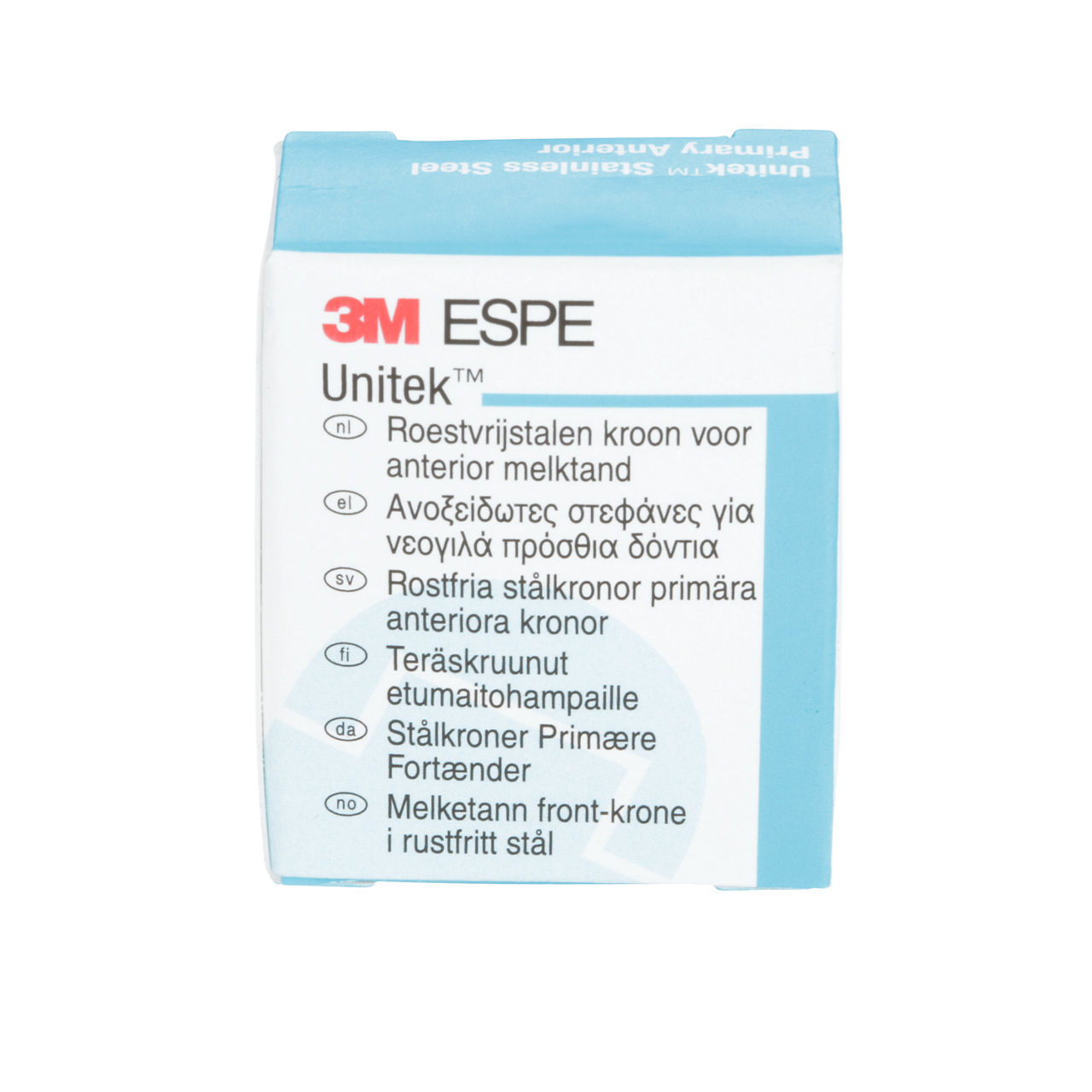 3M ESPE Unitek Stainless Steel Primary Anterior Crown, 907013, upper right central, size 3