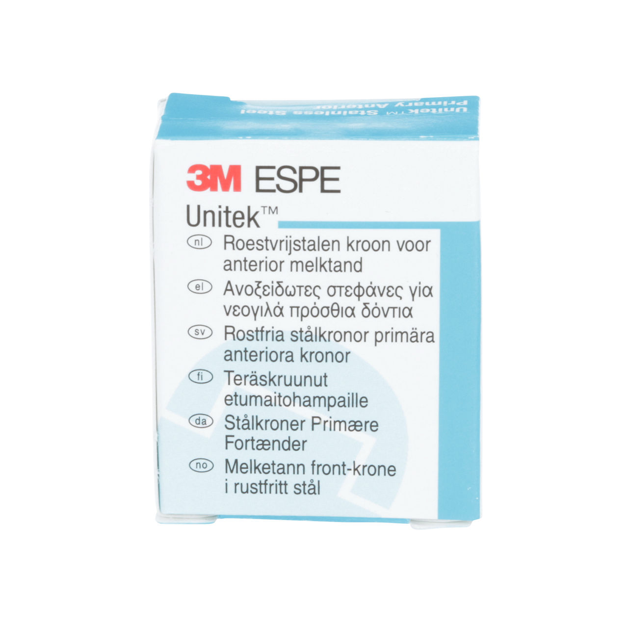 3M ESPE Unitek Stainless Steel Primary Anterior Crown, 907015, upper right central, size 5