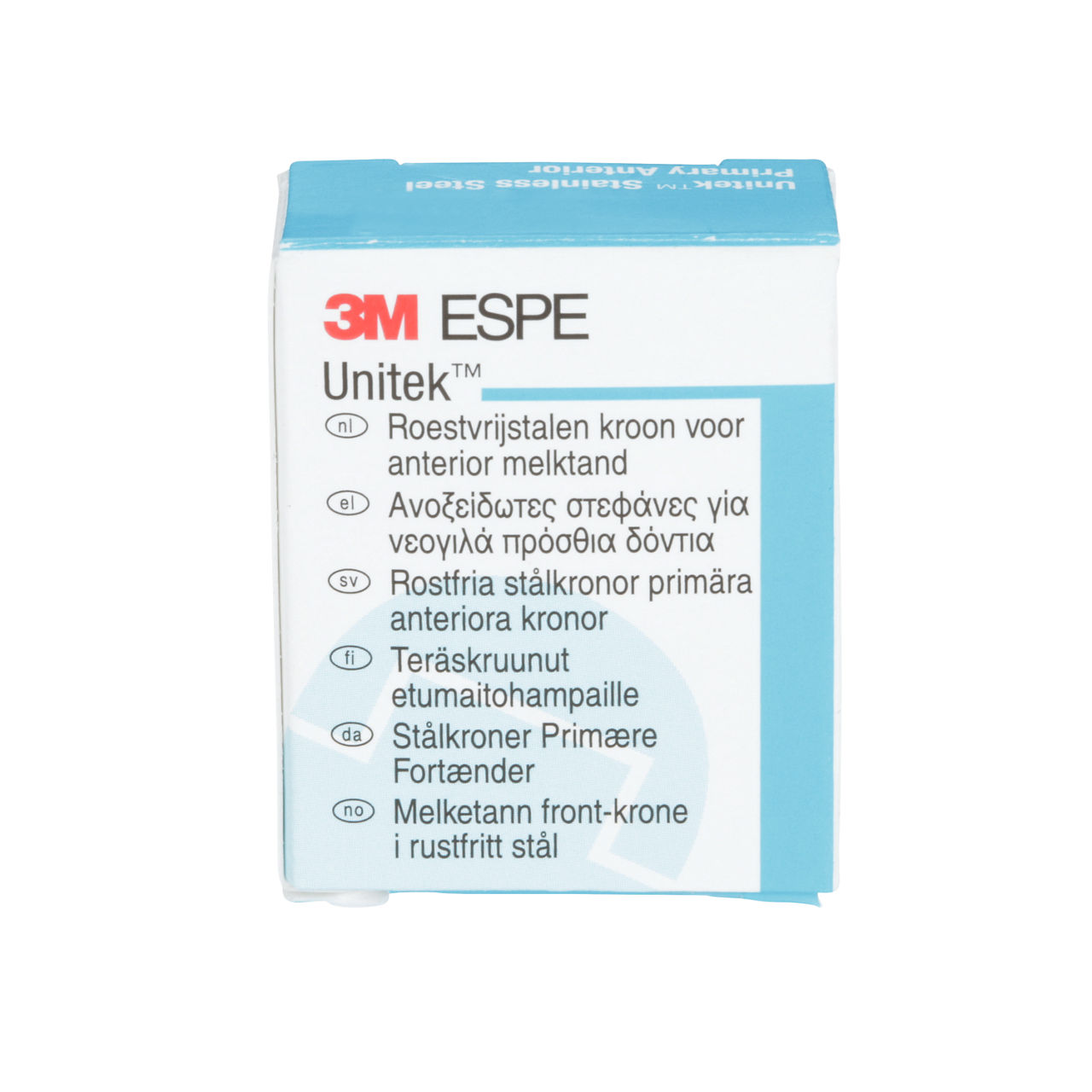 3M ESPE Unitek Stainless Steel Primary Anterior Crown, 907033, upper right lateral, size 3