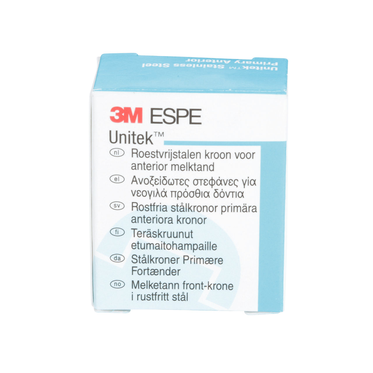3M ESPE Unitek Stainless Steel Primary Anterior Crown, 907034, upper right lateral, size 4