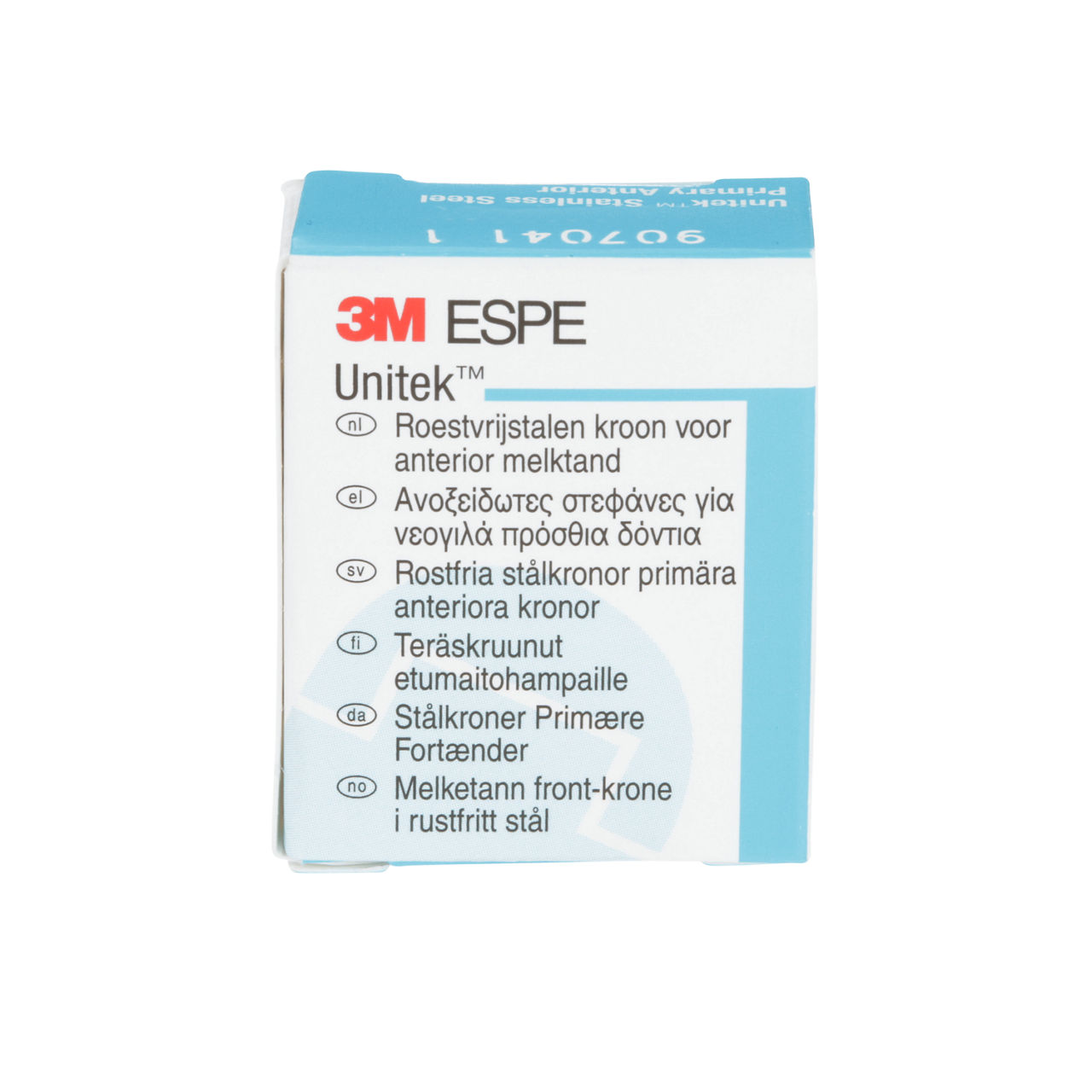 3M Unitek SS Prmry Antrr Crwn, Upr Cuspid, Size 1 (5/bx), 907041