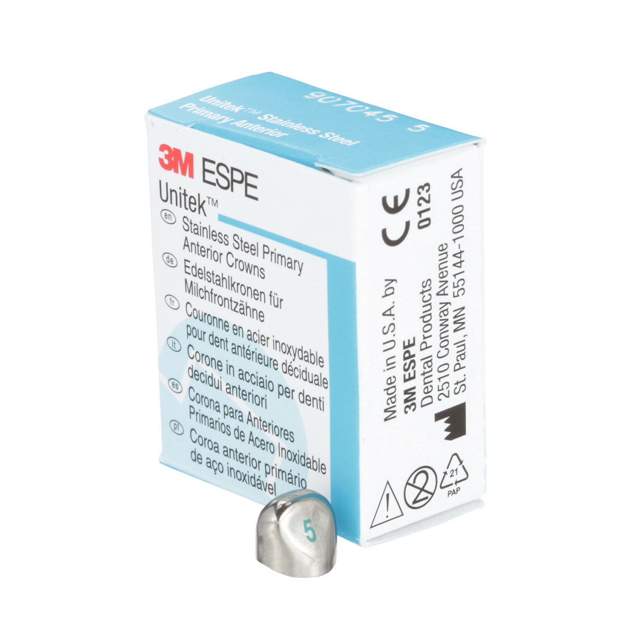 907045 UNITEK PRIM SS UCUSPID SZ5 5/PAC