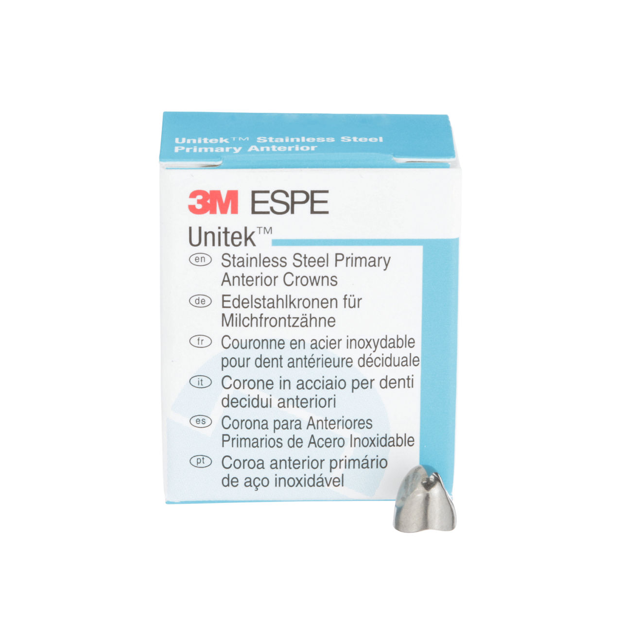 3M™ Unitek™ Stainless Steel Primary Anterior Crowns, 907052,LowerCuspid, Size 2, 5 Crowns