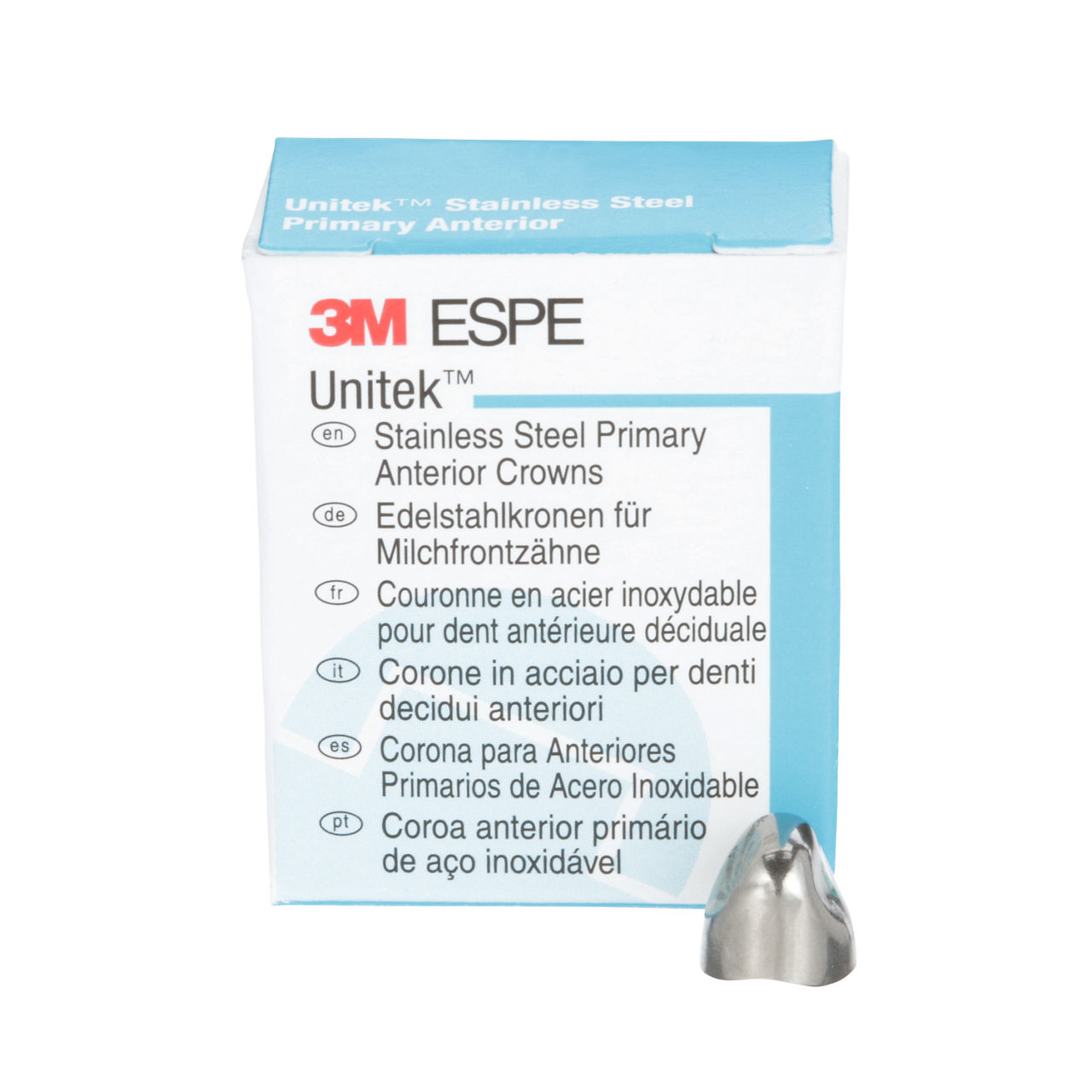 3M™ Unitek™ Stainless Steel Primary Anterior Crowns, 907056, LowerCuspid, Size 6, 5 Crowns
