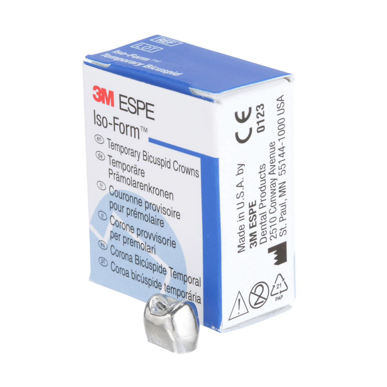 3M ESPE Iso-Form Second Bicuspid Replacement Crown, U-52, upper right