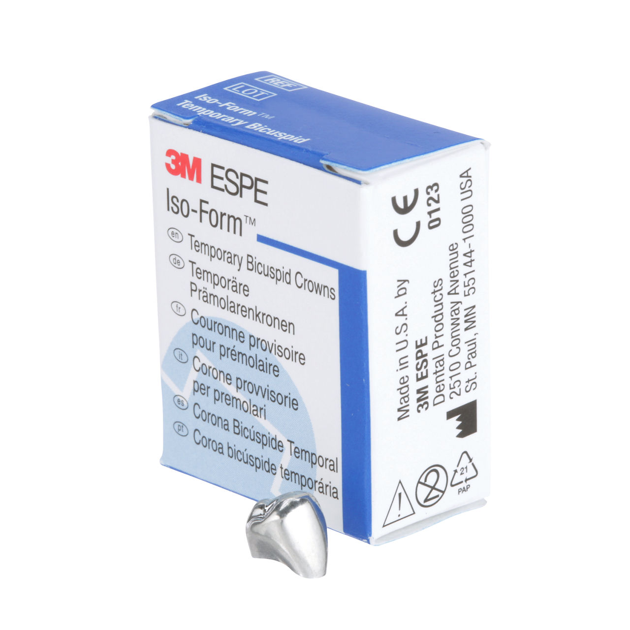 3M ESPE Iso-Form First Bicuspid Replacement Crown, L-42, lower right