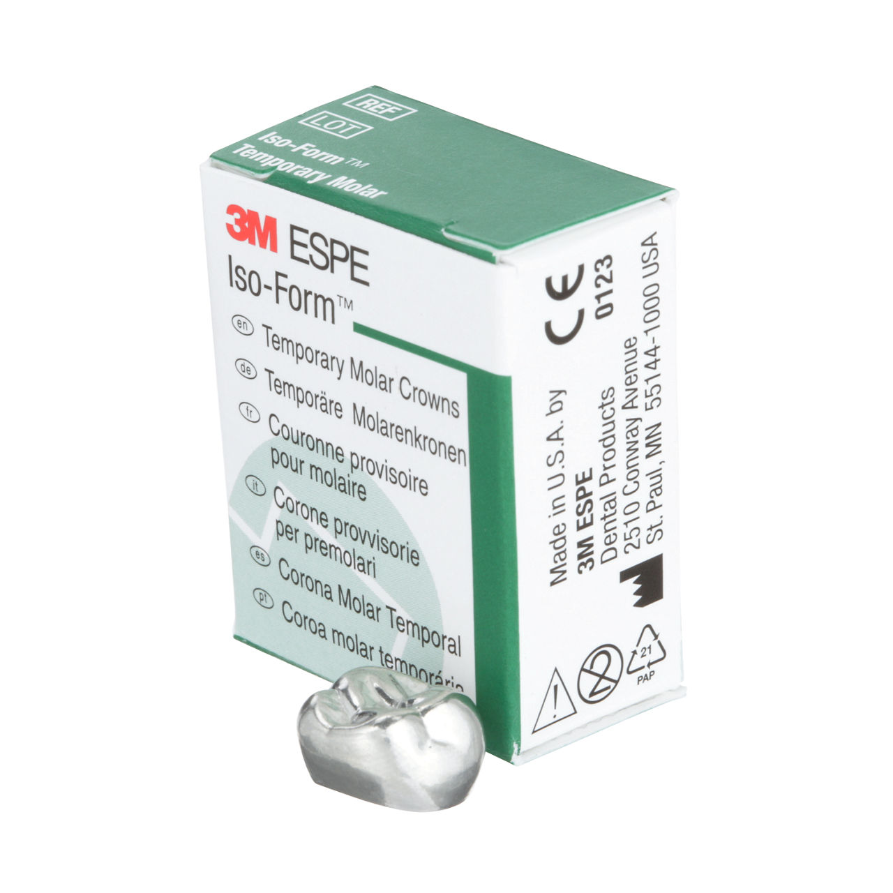 3M ESPE Iso-Form Second Molar Replacement Crown, U-74, upper right