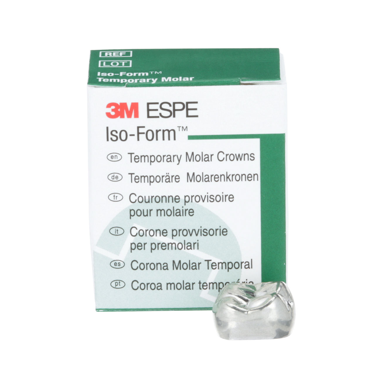 3M™ Iso-Form™ Temporary Molar Crowns, U76, Upper Right Second Molar, 5Crowns