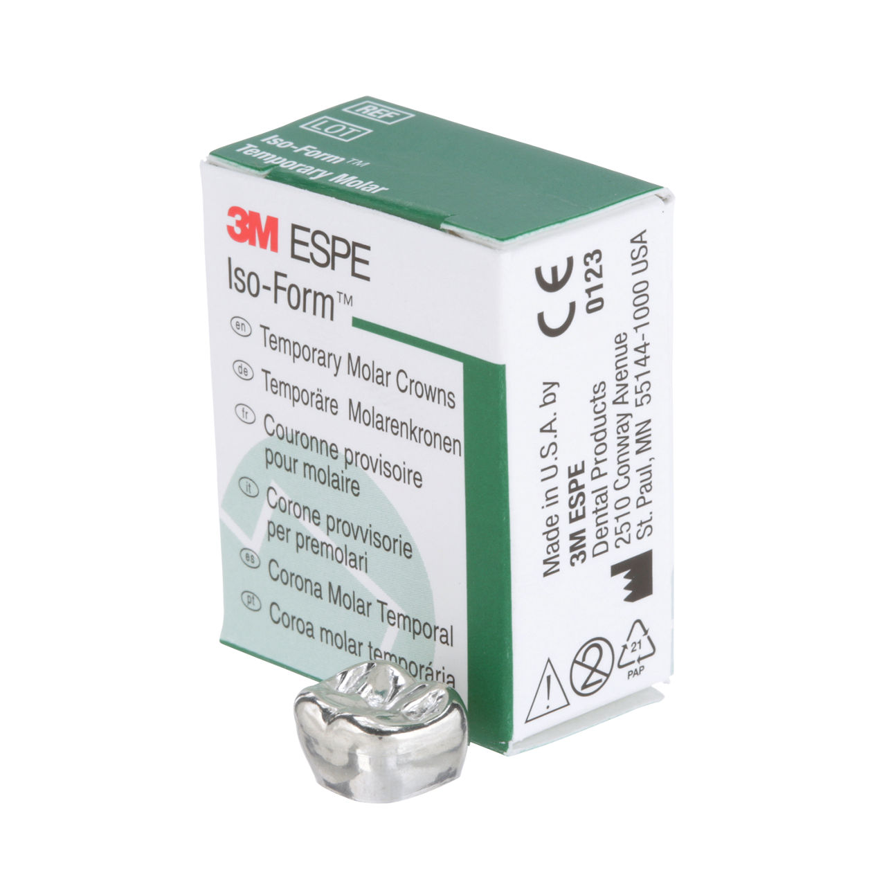 3M ESPE Iso-Form Second Molar Replacement Crown, L-74, lower right