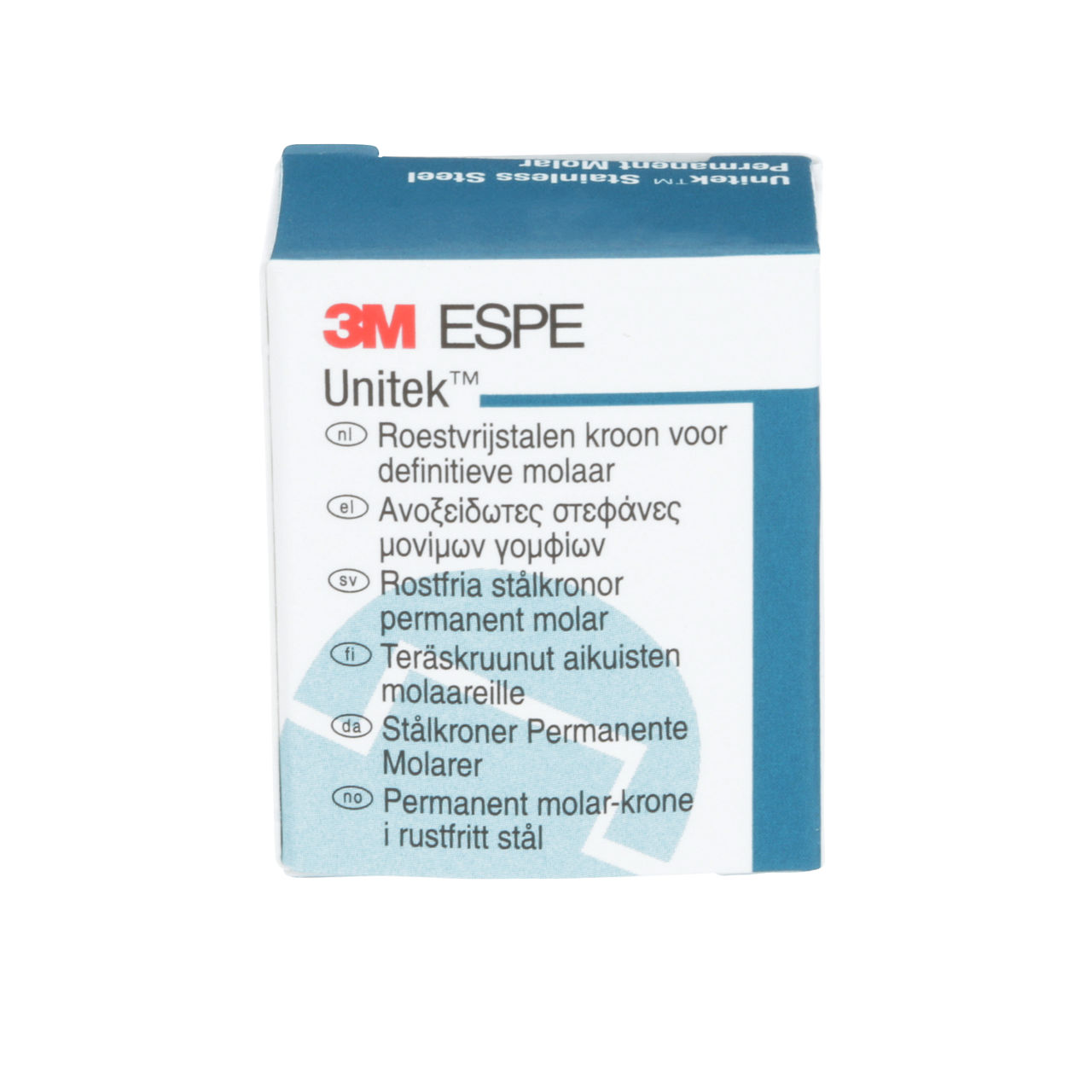 3M ESPE Unitek Stainless Steel Second Permanent Molar Crown, 900442, lower right, size 2