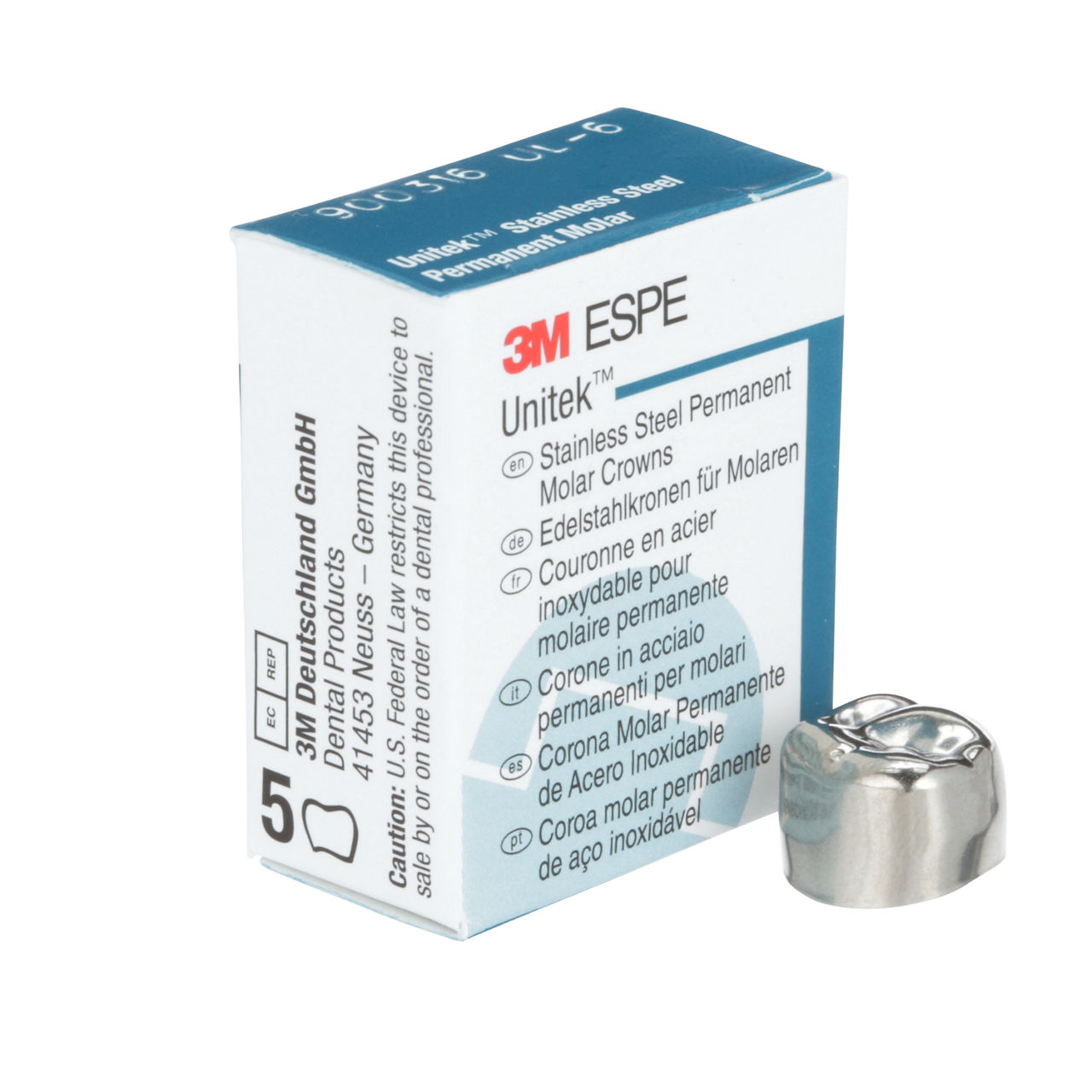 900316 UNITEK 1ST PERM SS MOL UL-6 5/PAC