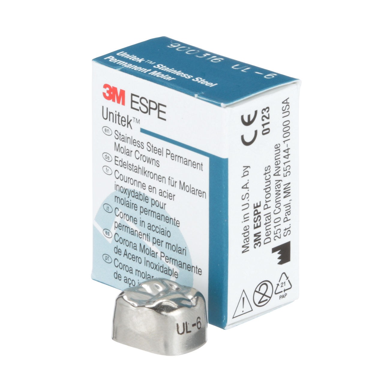 900316 UNITEK 1ST PERM SS MOL UL-6 5/PAC