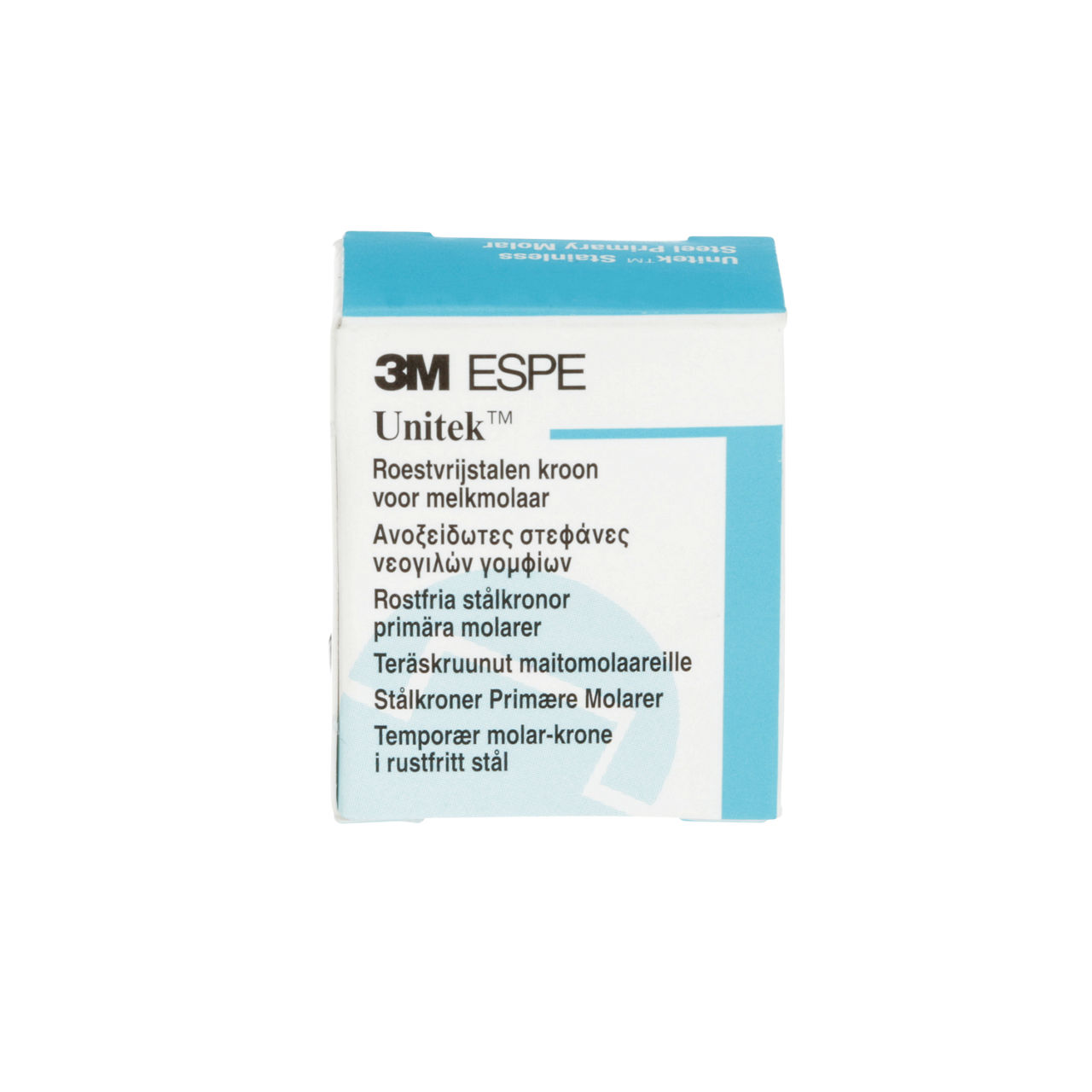 3M ESPE Unitek Stainless Steel Second Primary Molar Crown, 900241, lower right, size 1