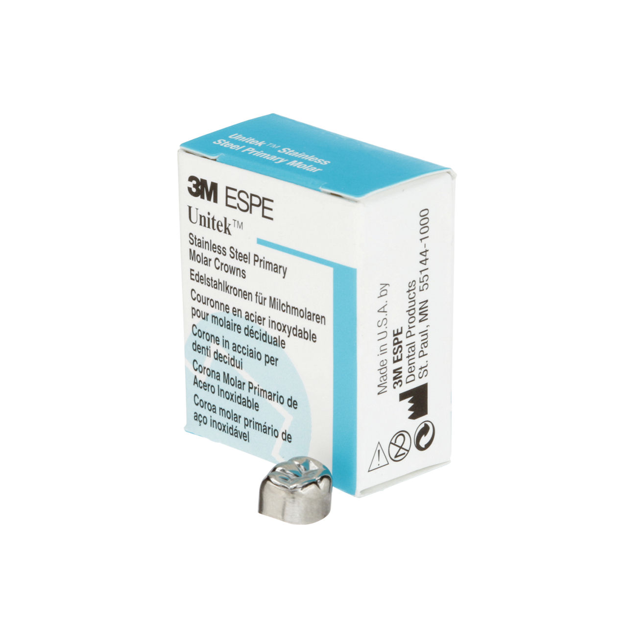 3M ESPE Unitek Stainless Steel Second Primary Molar Crown, 900241, lower right, size 1