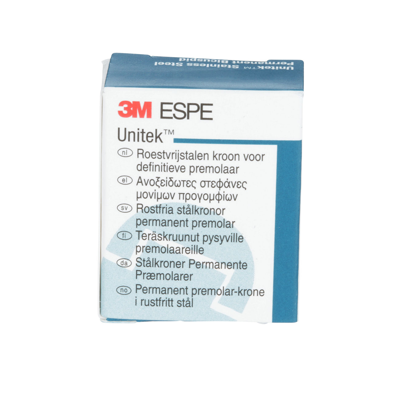 3M ESPE Unitek Stainless Steel Permanent First Bicuspid Crown, 900521, upper right, size 1