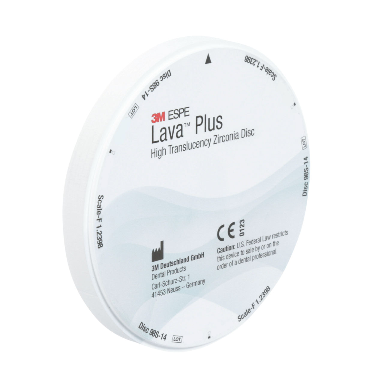 69271 LAVA PLUS ZIRCONIA DISC 98S-14 MM