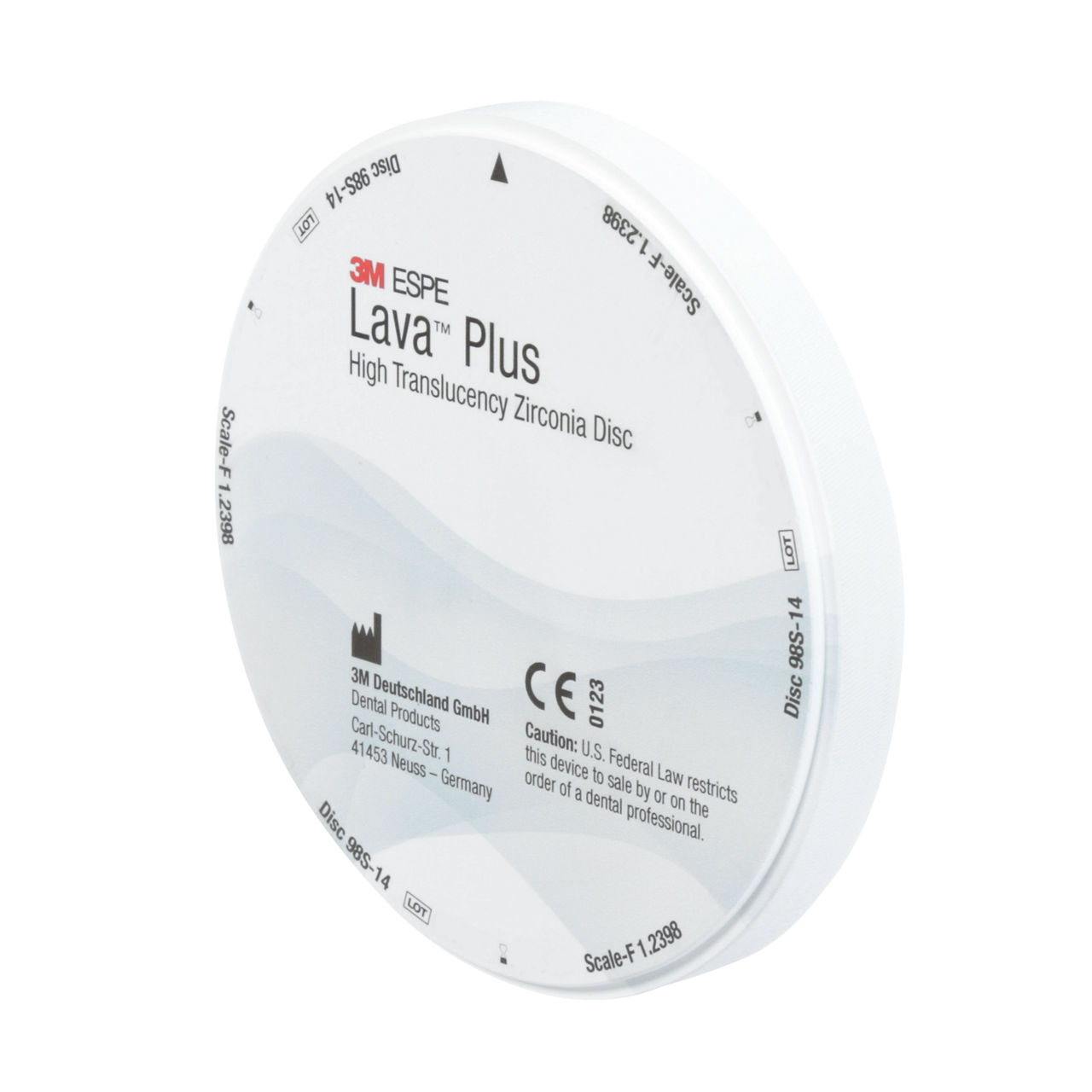 69271 LAVA PLUS ZIRCONIA DISC 98S-14 MM