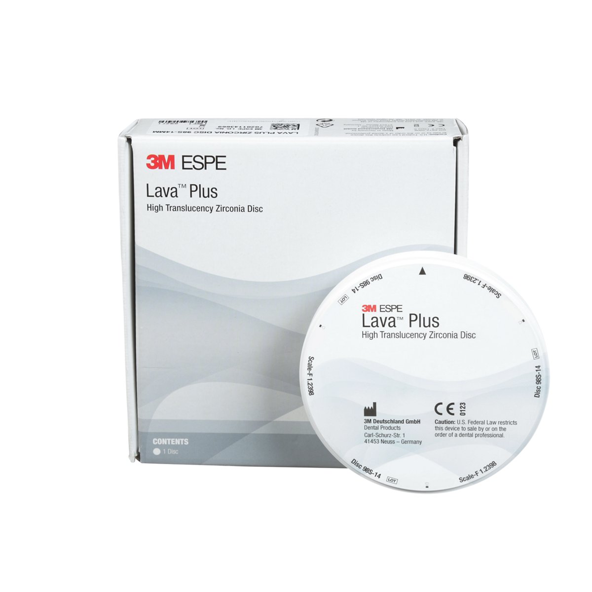 3M Lava Plus High Translucency Zirconia Disc
