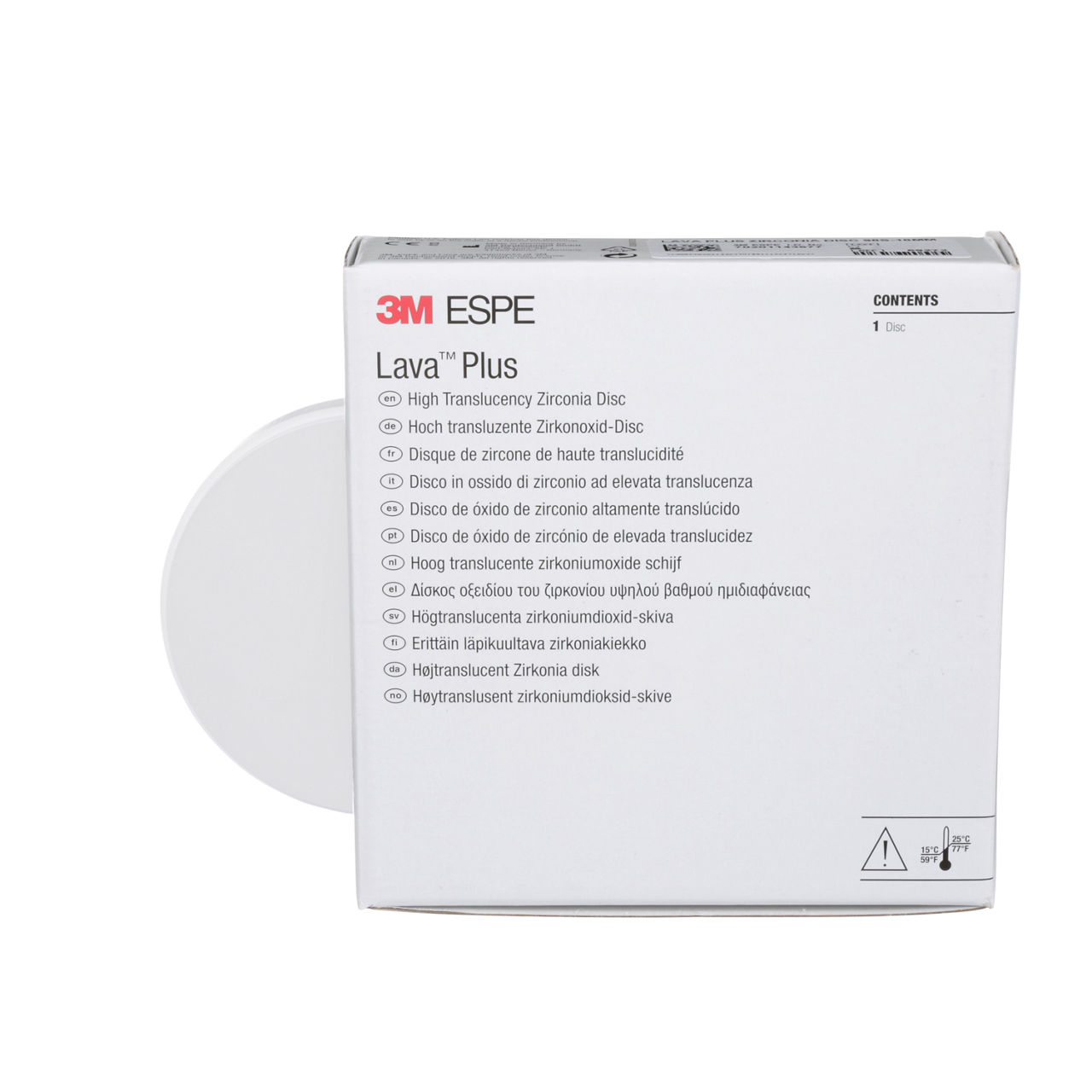 69272 LAVA PLUS ZIRCONIA DISC 98S-18 MM