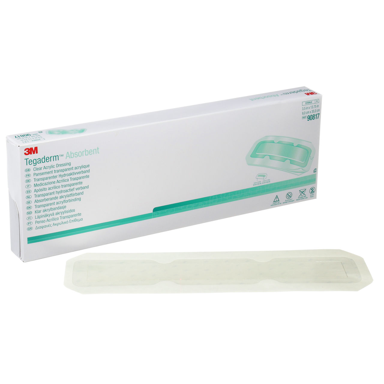 3M™ Tegaderm™ Absorbent specjalistyczny przezroczysty, chłonnyopatrunek, 90817, 9 cm x 35 cm