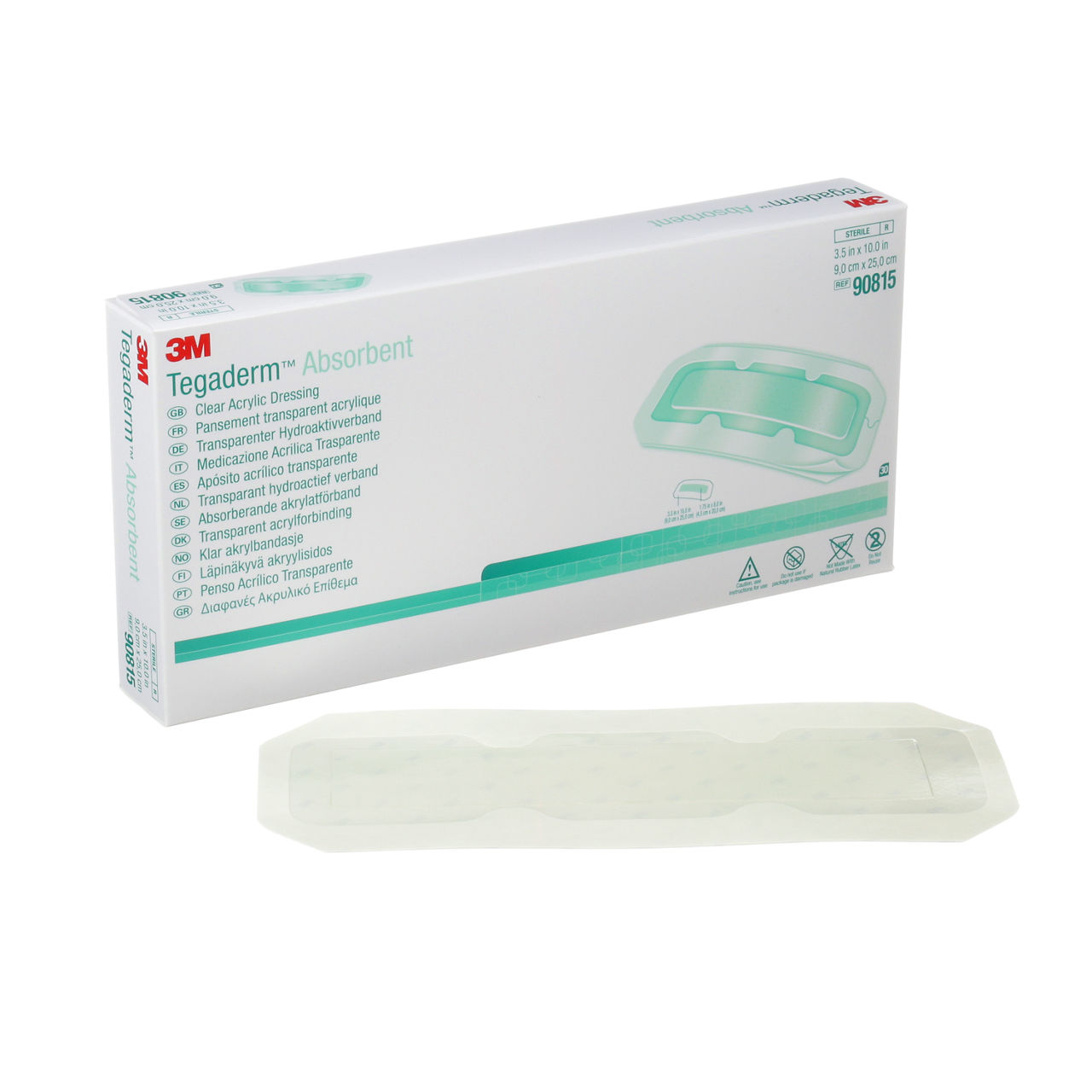 3M™ Tegaderm™ Absorbent specjalistyczny przezroczysty, chłonnyopatrunek, 90815, 9 cm x 25 cm