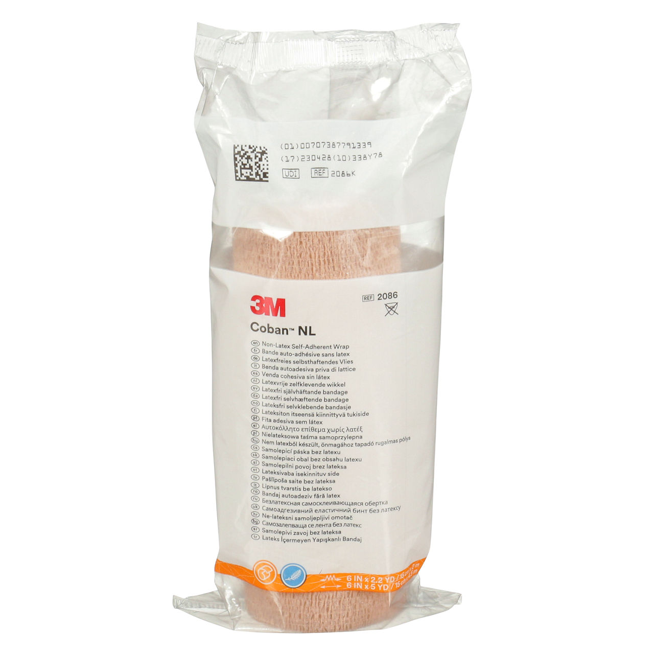 3M™ Coban™ NL Non-Latex Self-Adherent Wrap with Hand Tear, 2086, 6 in x5 yd, 12 ROL/CS