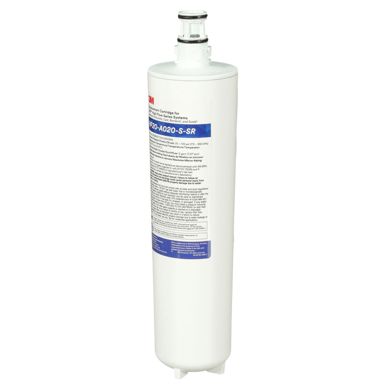 3M(TM) High Flow Carbonless Absolute Series Water Filter Cartridge, 0.2 um Absolute, 2 gpm