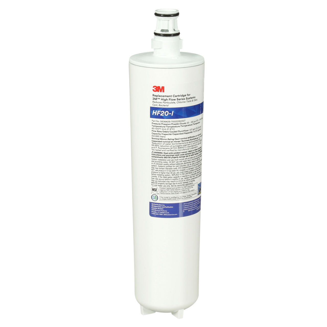 3M(TM) High Flow Series Filter Cartridge HF20-I, 5636428, 0.2 um NOM, 1.67 gpm, 14000 gal
