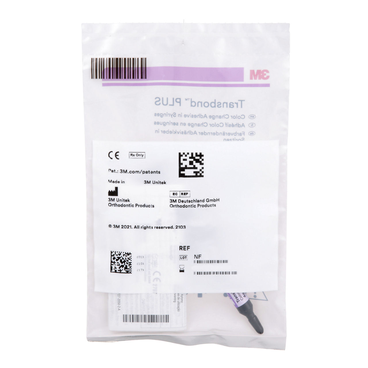 3M™ Transbond™ Plus Color Change Adhesive, 712-105, Syringe, 4g