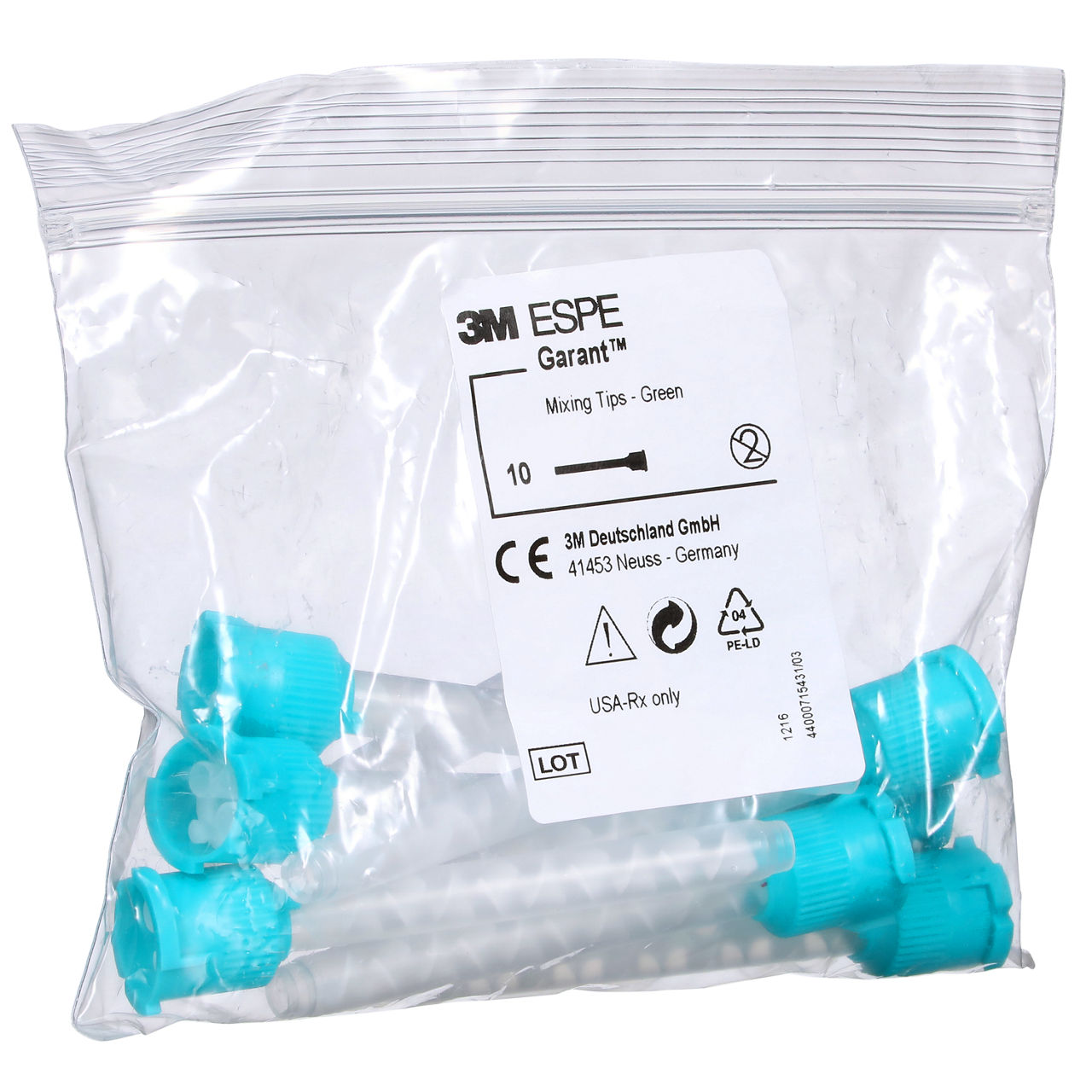 3M™ Garant™ Mixing Tips Green (50) Refill, 71450