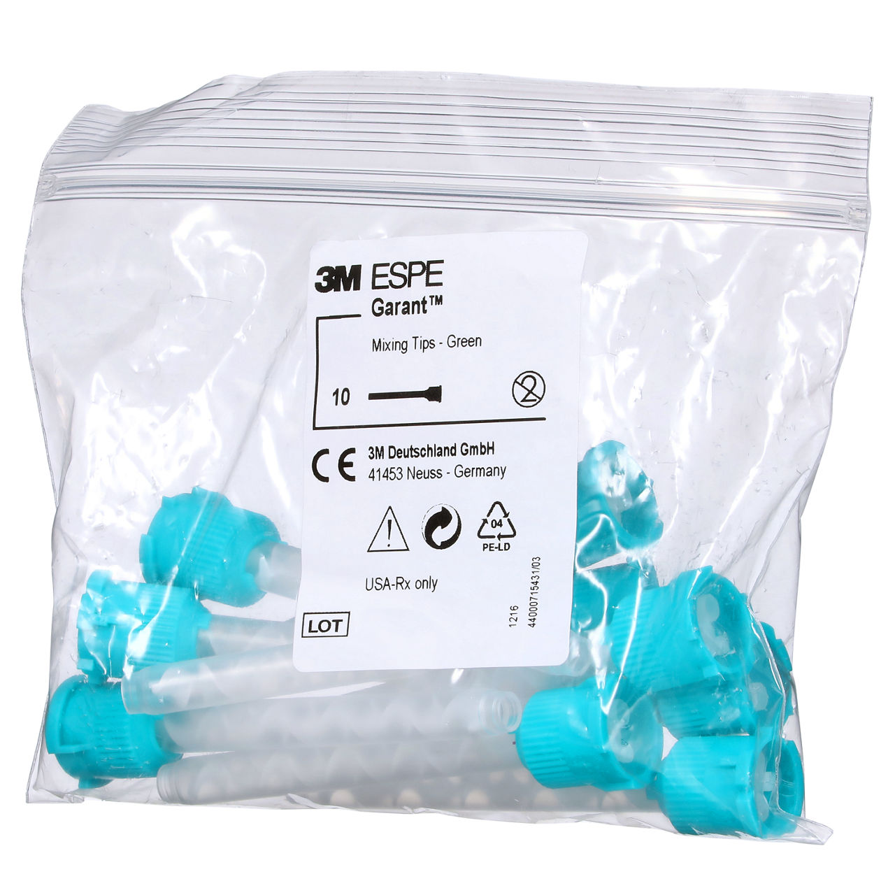 3M™ Garant™ Mixing Tips Green (50) Refill, 71450