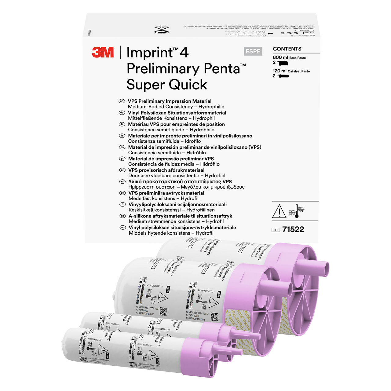 3M™ Imprint™ 4 Preliminary Penta™ Super Quick VPS Preliminary ImpressionMaterial Refill, 71522