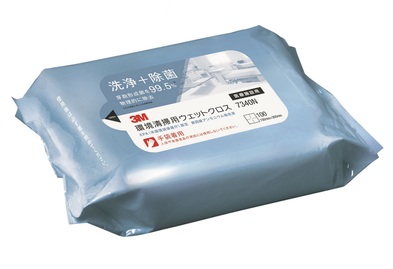 3M™ Environmental Cleaning for Wet Cross, 7340N, 150 mm x 300 mm, 12 Each/Case