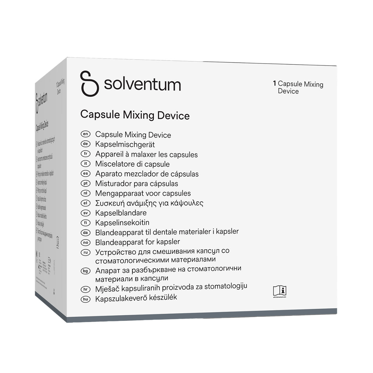 Solventum™ Capsule Mixing Device, 76193, 1 EA - Front, Left, In Packaging (1L1)