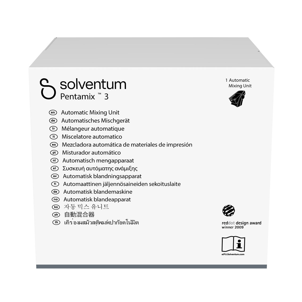 Solventum™ Pentamix™ 3 Automatic Mixing Unit, 77871, 230 V - Front, Center, In Packaging (1C1)