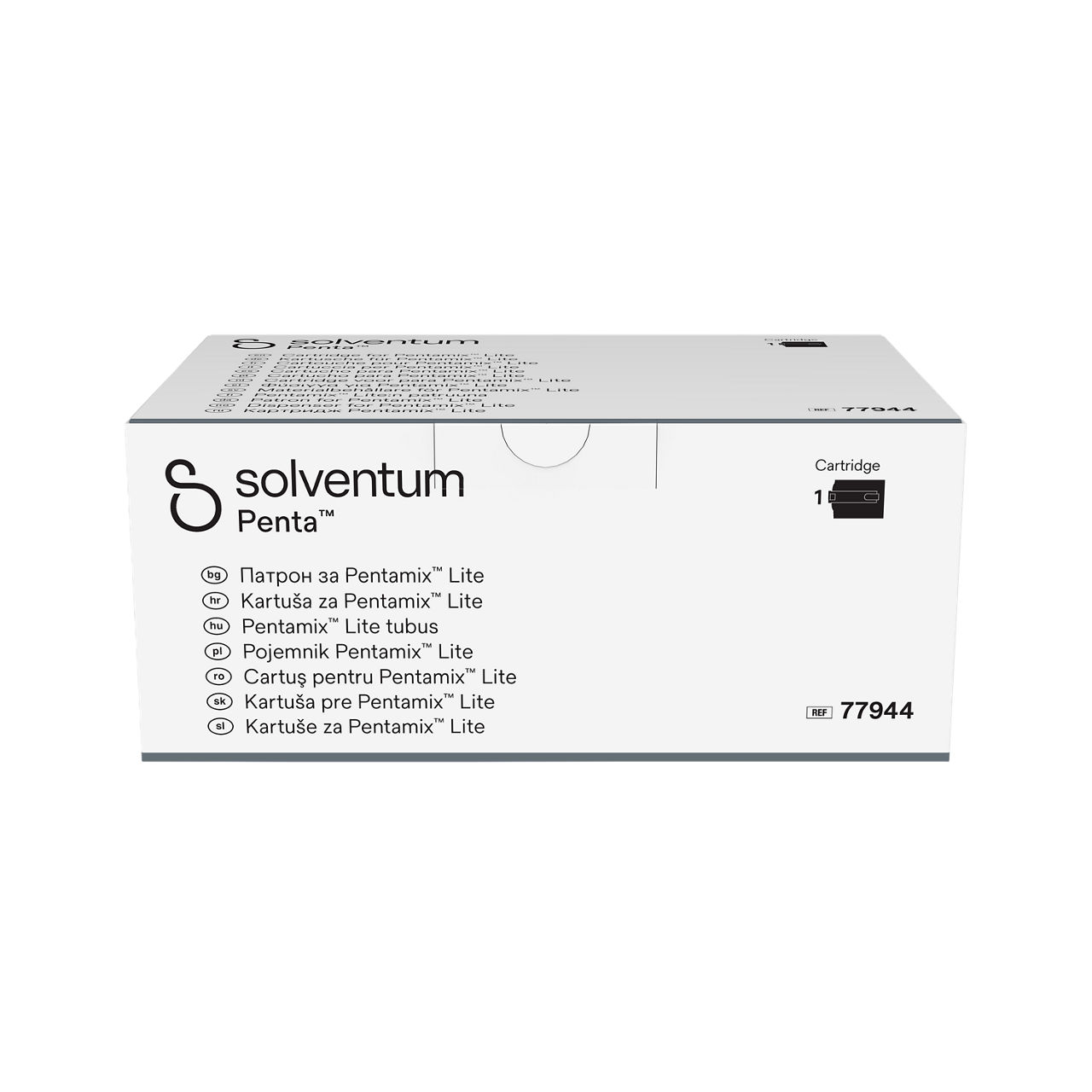 Solventum™ Penta™ Cartridge for Pentamix™ Lite, 77944 - Bottom, Center, In Packaging (9C1)