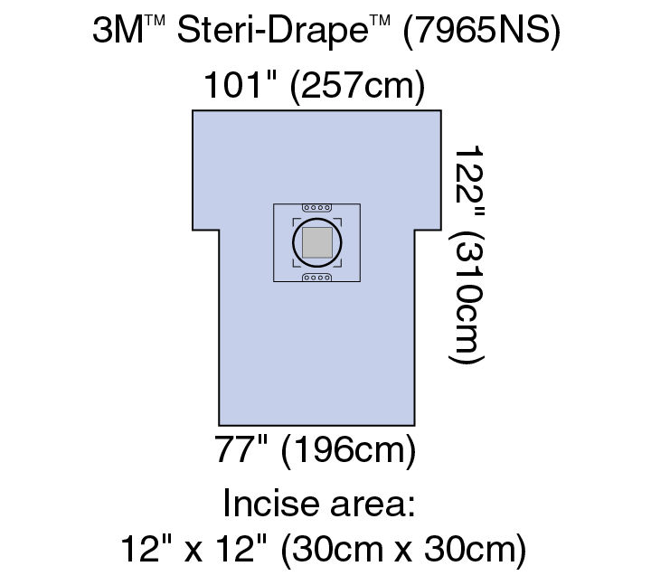 Champ de césarienne, 3M™ Steri-Drape™, version non stérile 7965NS