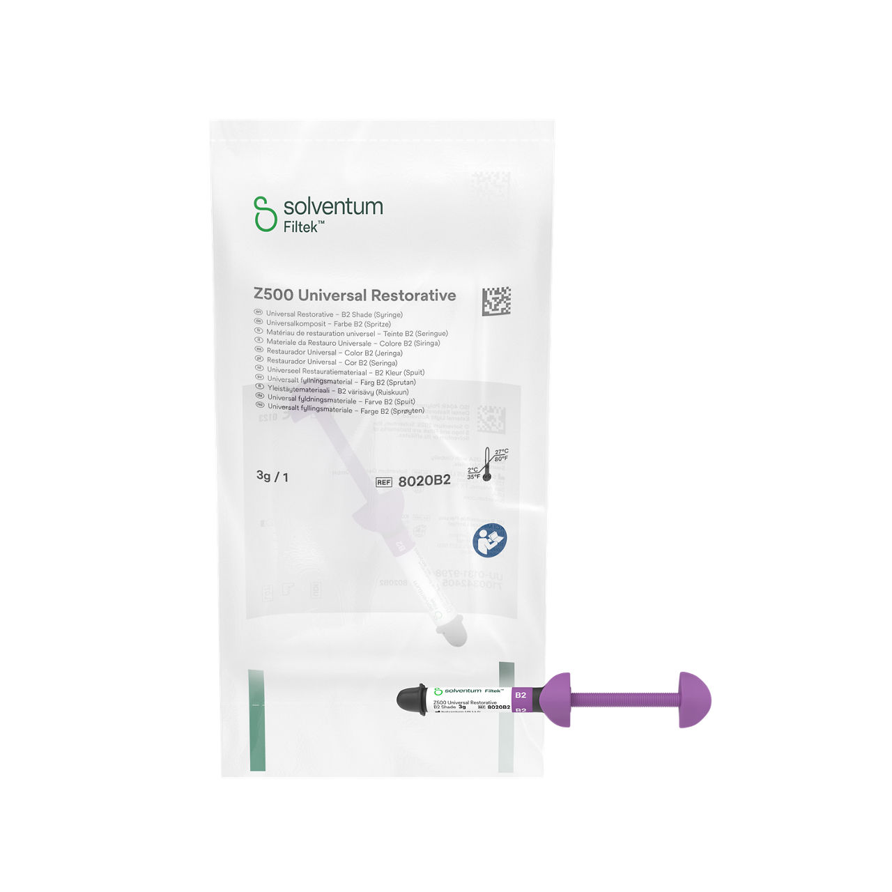 Solventum™ Filtek™ Z500 Universal Restorative, 8020B2, B2, 3 g, Syringe, 1 EA