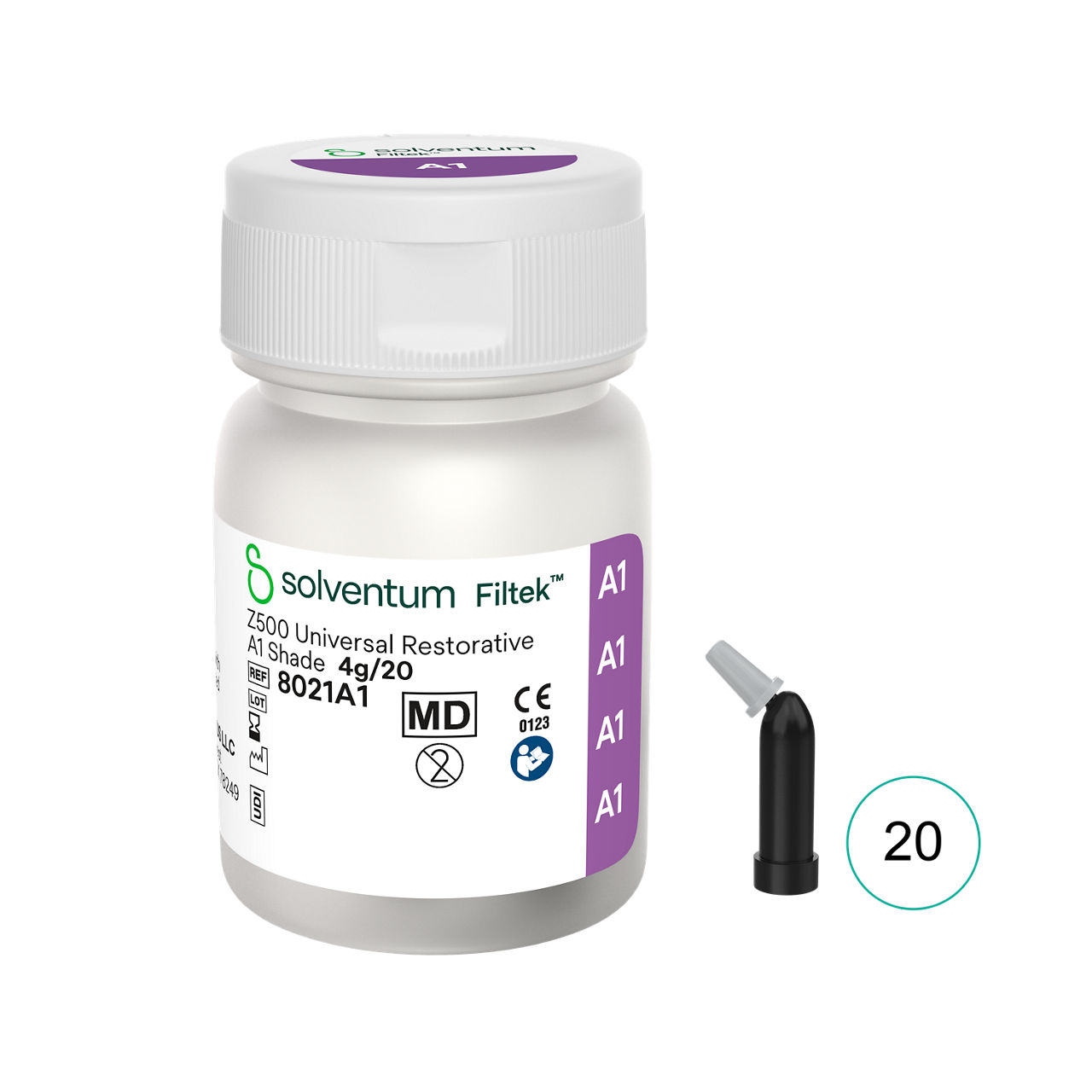 Solventum™ Filtek™ Z500 Universal Restorative, 8021A1, A1, 0.2 g, Capsule, 20/BT