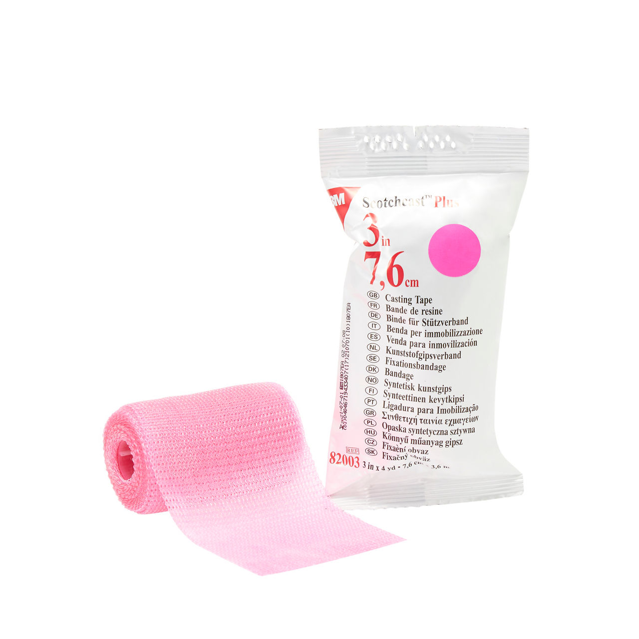 3M™ スコッチキャスト™ プラス キャスティング・テープ 82003X, ピンク, 7.6cm x 3.6 m, 10 巻/箱