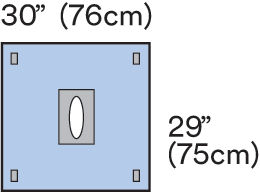 Champ fenêtré adhésif 3M™ Steri-Drape™ en non tissé avec ouverture ovaleadhésive, 9029