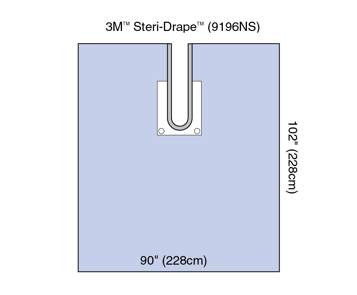 Steri-Drape Shoulder Split Sheet With Pouch
