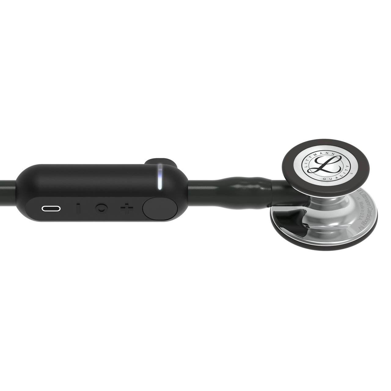 3M™ Littmann® CORE Digital Stethoscope, High Polish Copper-Finish Chestpiece, Black Tubing, Black Stem and Black Headset, 8890, 8890-04 HIGH SIDE, 1x