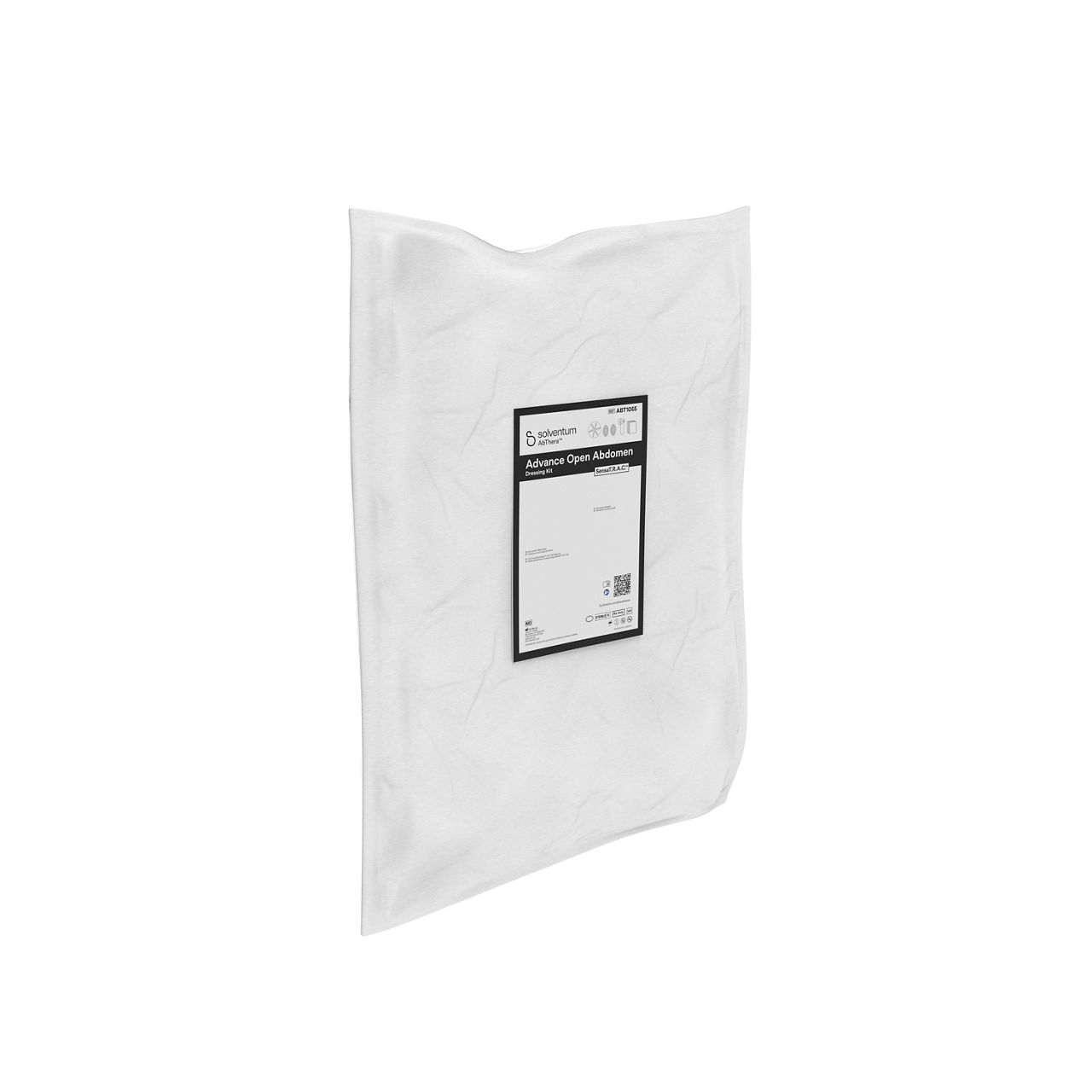 Solventum™ AbThera™ Advance SensaT.R.A.C.™ Open Abdomen Dressing Kit, ABT1055, Sterile, NO CE, SLV RB  5/CAR - Front, Left, In Packaging (1L1)